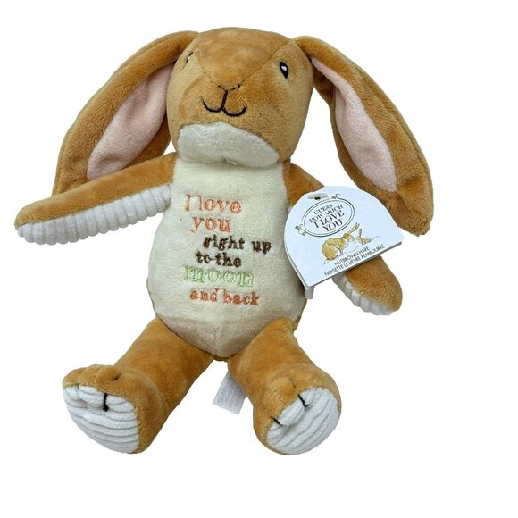 GUESS HOW MUCH I LOVE YOU Lot Nutbrown Hare Bunny Moon Plush Rattle 2 Books - Picture 6 of 13
